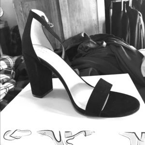 Black suede 3” heel